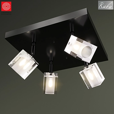 Kubo Art Chandelier: Modern Illumination 3D model image 1 