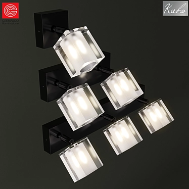Cremasco Kubo Art: Elegant Illuminated Wall Sconces 3D model image 1 