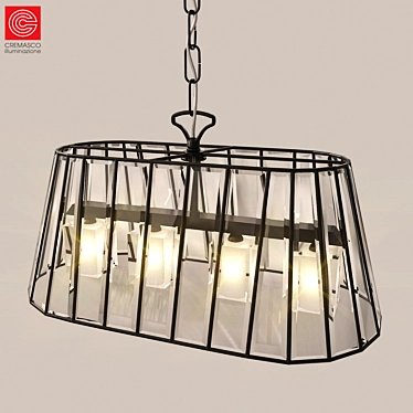 Cremasco Art 2090 Glass Chandelier 3D model image 1 