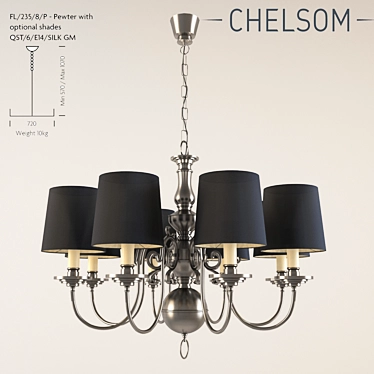 Elegant Flemish Chandelier: FL2358P 3D model image 1 