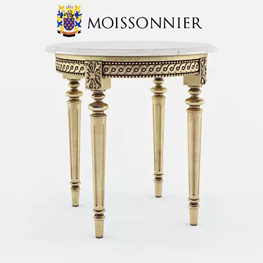  Moissonnier Gueridon L. XVI Marble Table - Elegant Round Design 3D model image 1 