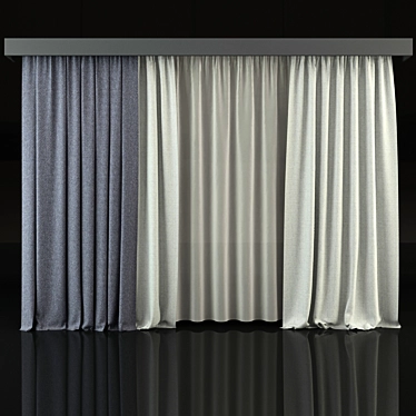 Symphony Curtain Set 3D model image 1 