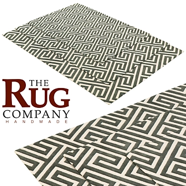 Sleek Slate Shag Rug Set 3D model image 1 