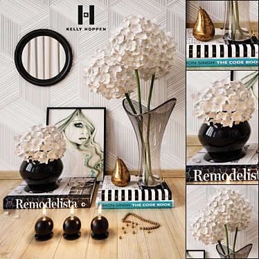 Elegant Vase & Floral Set 3D model image 1 