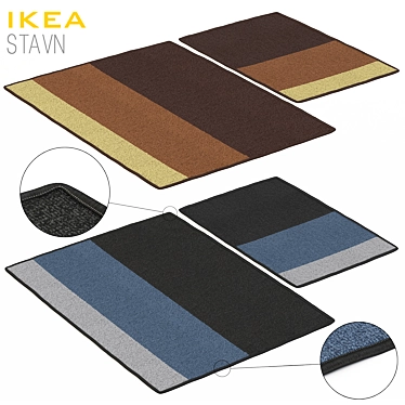 Nordic Charm: IKEA STAVN Door Mat 3D model image 1 