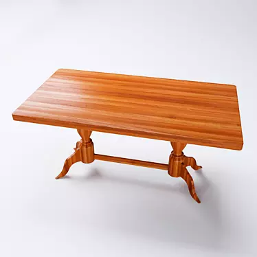 Natural Wood Table: Corona Render - 3dsMax 2013+, fbx, obj 3D model image 1 