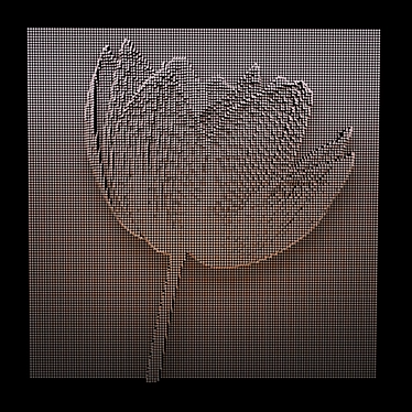 Tulip Decorative Panel: Intricately crafted floral design 3D model image 1 