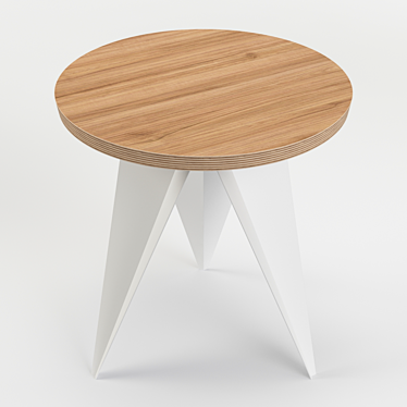 Elegant Oak Coffee Table 3D model image 1 
