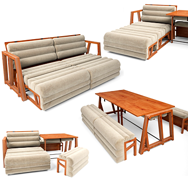 Title: 3MOODS Sofa Transformer 3D model image 1 