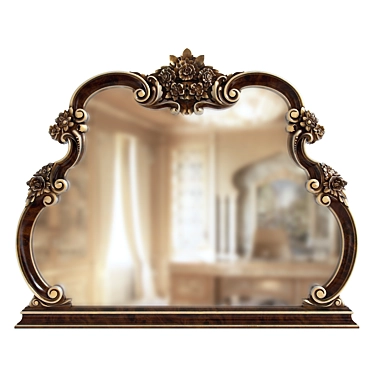 Elegant Vanity Table Mirror 3D model image 1 