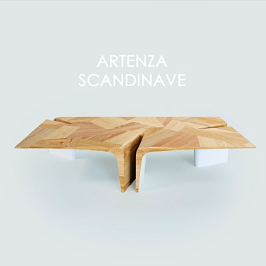 Scandinavian Oak Coffee Table: ARTENZA 3D model image 1 