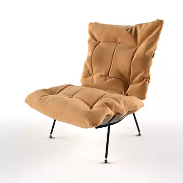 Modern Rib Armchair 3D model image 1 