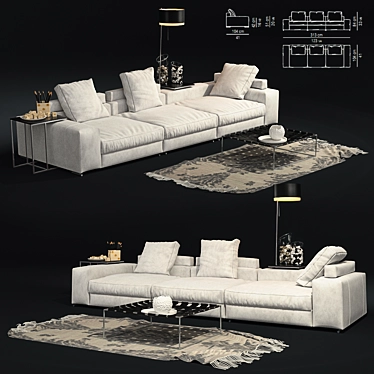 Title: Modern Italian Sofa Jagger 3D model image 1 