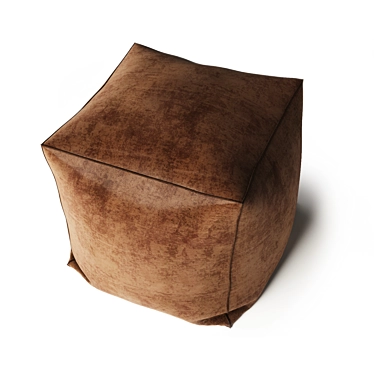 Elegant Leather Ottoman 3D model image 1 