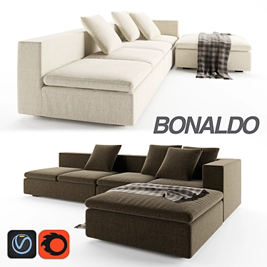 Bonaldo Land Sofa: Modern and Elegant Comfort 3D model image 1 