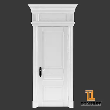 Classic Style Domberg Wooden Door 3D model image 1 