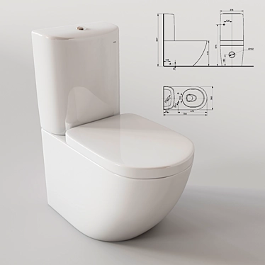 TOTO NC Series Floor Toilet 3D model image 1 