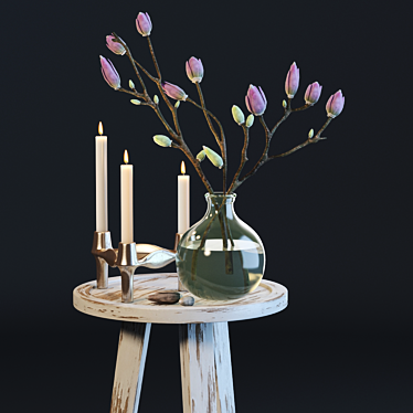 Elegant Home Decor Set 3D model image 1 