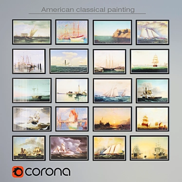 Maritime Masterpieces: Classic American Collection 3D model image 1 