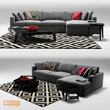 Modern Linteloo Fabio Corner Sofa 3D model image 1 