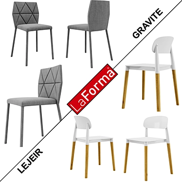LaForma Lejeir Gravity Chairs 3D model image 1 