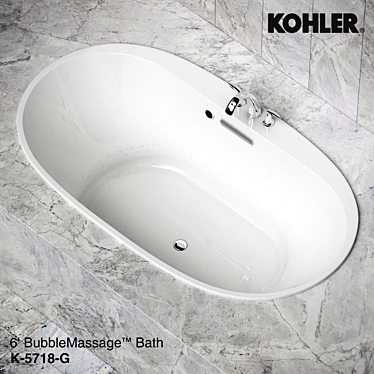 Luxury KOHLER Baths - 6' & BubbleMassage 3D model image 1 