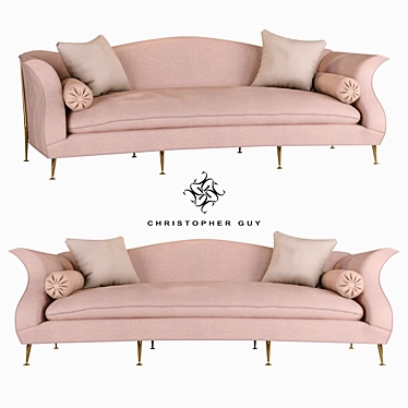 Elegant Le Colbert Sofa 3D model image 1 