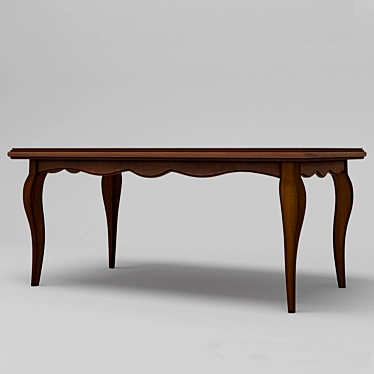 Minimalist Wooden Table 3D model image 1 