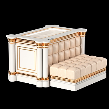 Dresser Island: Table with Ottoman 3D model image 1 