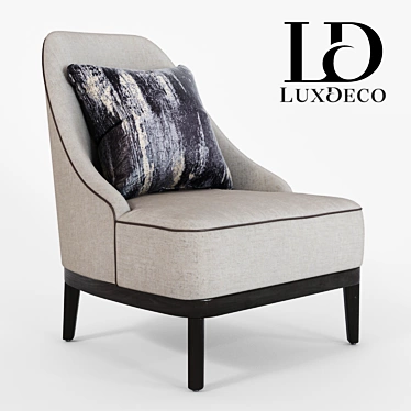 LuxDeco Sylvia Armchair - Customizable Upholstery Options 3D model image 1 