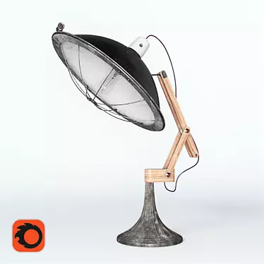 Industrial Loft Table Lamp 3D model image 1 