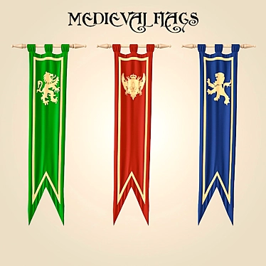 Medieval Banners of Power 3D model image 1 