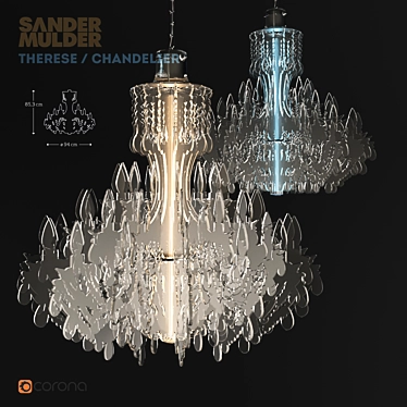 Therese Chandelier: Elegant Illumination by Sander Mulder 3D model image 1 