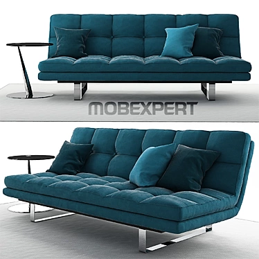 "Stacy" Extendable Sofa & "Play" Side Table Set 3D model image 1 