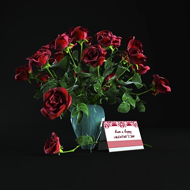 Everlasting Love: Belated Valentine's Roses 3D model image 1 