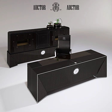 Elegant ART Auctor Desk Set 3D model image 1 