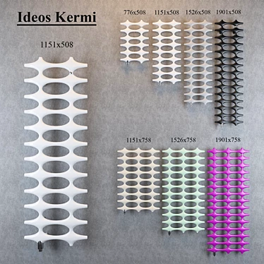 Ideos Kermi Water Heated Towel Rail 3D model image 1 