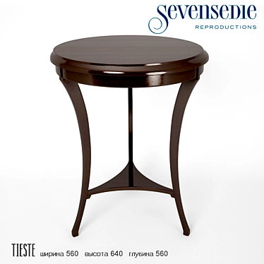 Elegant Seven Sedie Table Set 3D model image 1 