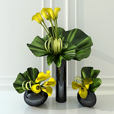 Sunny Yellow Calla Lily 3D model image 1 