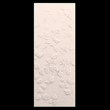 Title: Floral Gypsum Panel 3D model image 1 