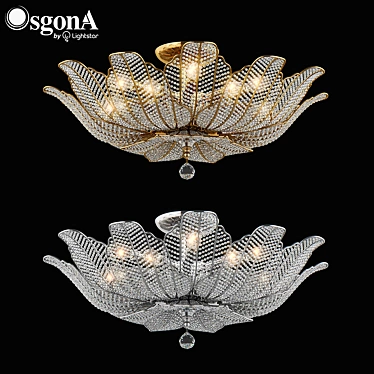 Elegant Riccio Osgona Ceiling Chandelier 3D model image 1 