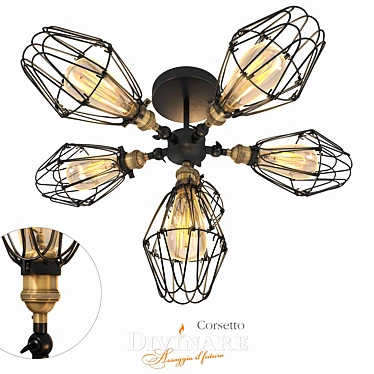 Industrial Elegance: Divinare Corsetto Lighting 3D model image 1 