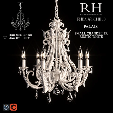 Regal Crystal Chandelier 3D model image 1 