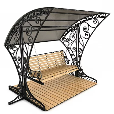 Garden Swing: Ready-to-Assemble, High-Quality Design 3D model image 1 