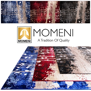 Momeni Monterey Blue Contemporary Rug 3D model image 1 