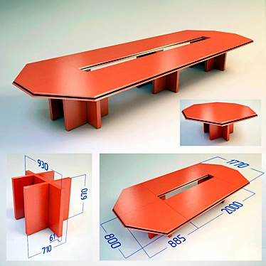 Senator 377: Elegant Conference Table 3D model image 1 
