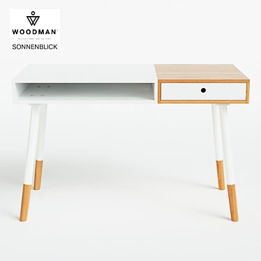 White desk Sonnenblick in Scandinavian style