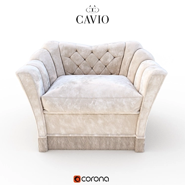 Italian Luxury: Cavio Armchair 3D model image 1 