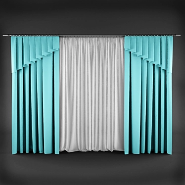 Modern Curtains: Stylish & Versatile 3D model image 1 