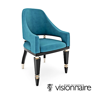 Priscilla 2 Armrest Chair: Sleek & Elegant 3D model image 1 